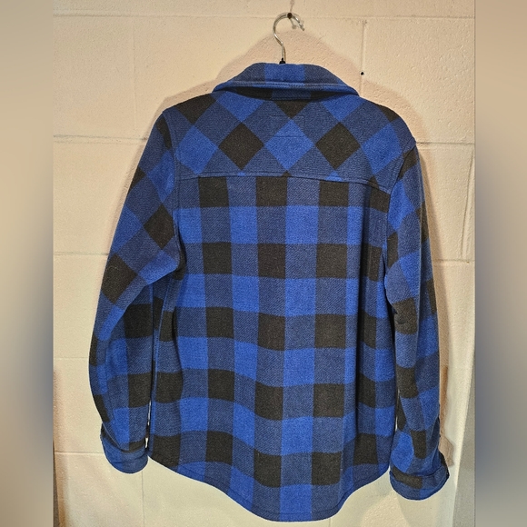 Boston Traders Men's flannel Shirt Jacket, Polar Fleece M - Picture 2 of 5